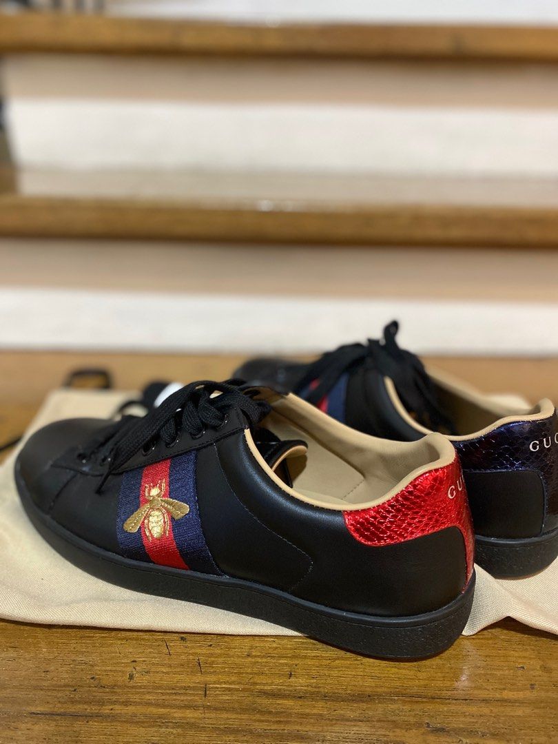 Gucci black bee sneakers on sale