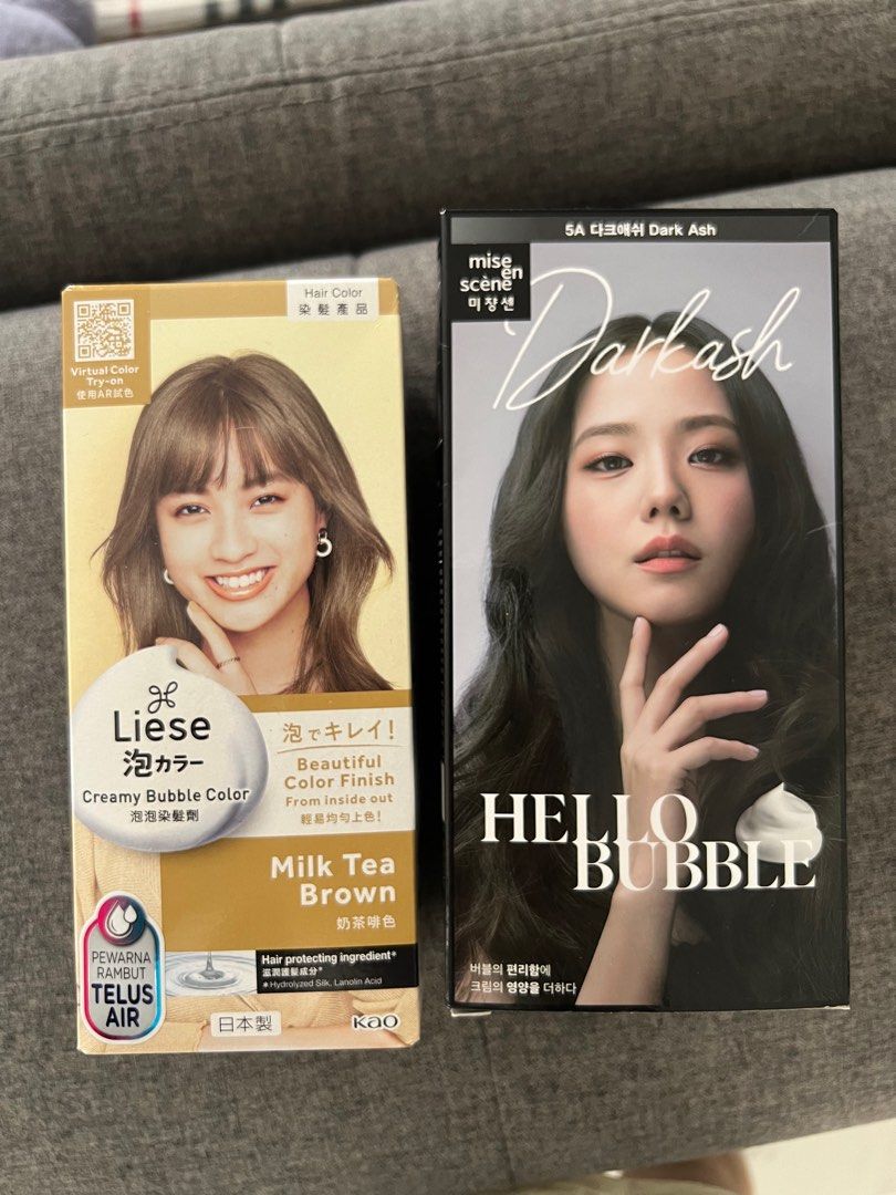 LIESE MILK TEA BROWN (SOLD) and MISE EN SCENE DARKASH Hair Dye/Color ...