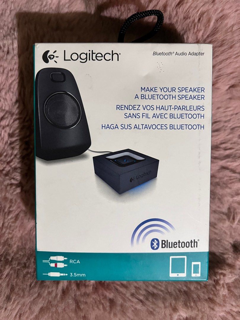 Logitech Bluetooth Audio Adapter (Category: Soundbars, Speakers & Amplifiers) located in Valenzuela. Submitted by cinnameow (Listing ID 1315272356, Image 1). Description: Never been used! Just in storage. Location: Valenzuela city PAYO thru Gcash Multipoint Bluetooth One-push pairing button Reliable 15-meter line of sight range Control volume from your device Height: 23 mm Width: 50 mm Depth: 50 mm Weight: 34 g.