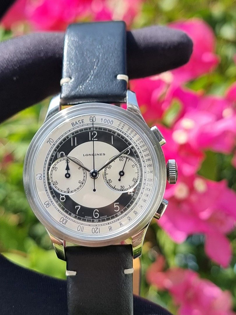 LONGINES HERITAGE CLASSIC TUXEDO CHRONO CHRONOGRAPH