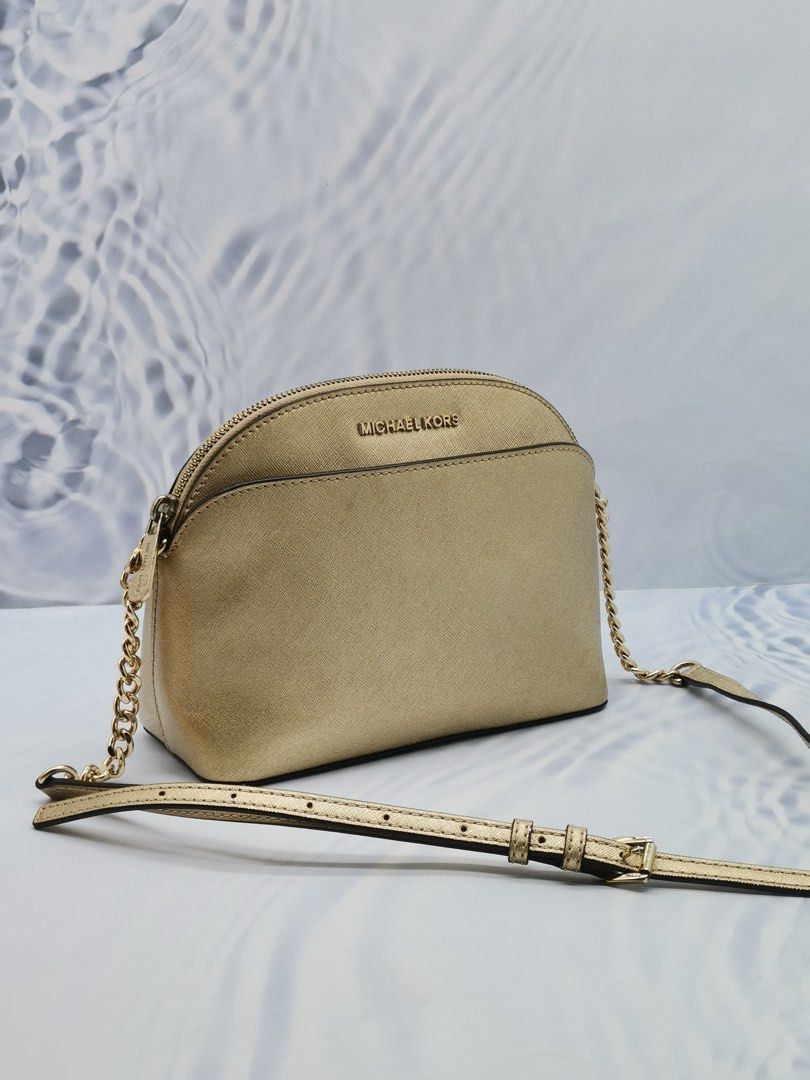MICHAEL KORS EMMY SMALL CROSSBODY BAG IN GOLD COLOR Luxury Bags Wallets on Carousell