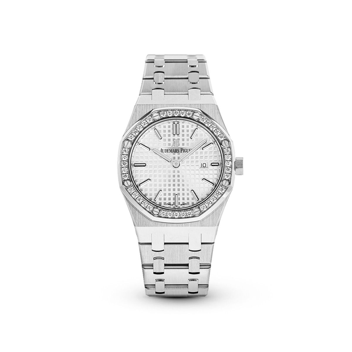 Mint 2020 Audemars Piguet Royal Oak Lady 67651ST 67651ST.ZZ.1261ST.01 Silver (Category: Watches) located in Singapore. Submitted by luxehouze (Listing ID 1252274497, Image 1). Description: Join our Community for special deals and latest arrivals! //bit.ly/Watches_SG Audemars Piguet Royal Oak Lady 67651ST 67651ST.ZZ.1261ST.01 Silver Please contact us for product availability Watch Details: SKU: 0009805 Condition: Mint / Like New (95%) Dial: Silver