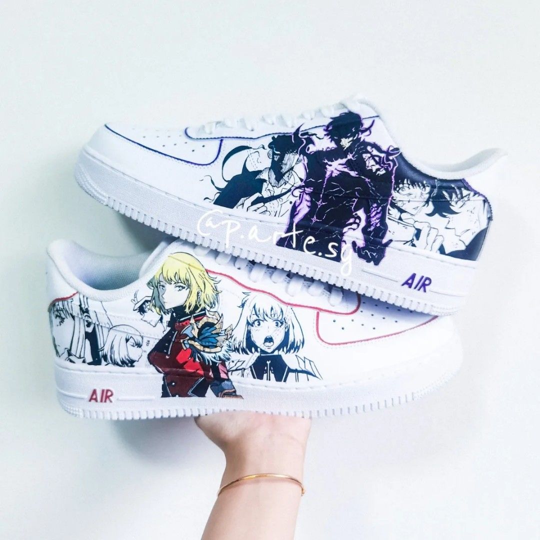 Nike air force (shoe customize) solo leveling, Men's Fashion