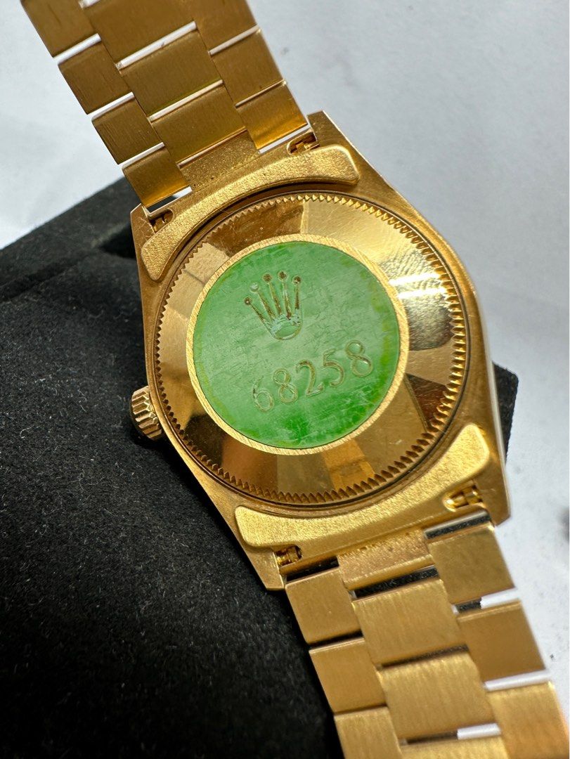 Ori Bezel Rolex 68258 Boy Size Full Gold Datejust President 31mm