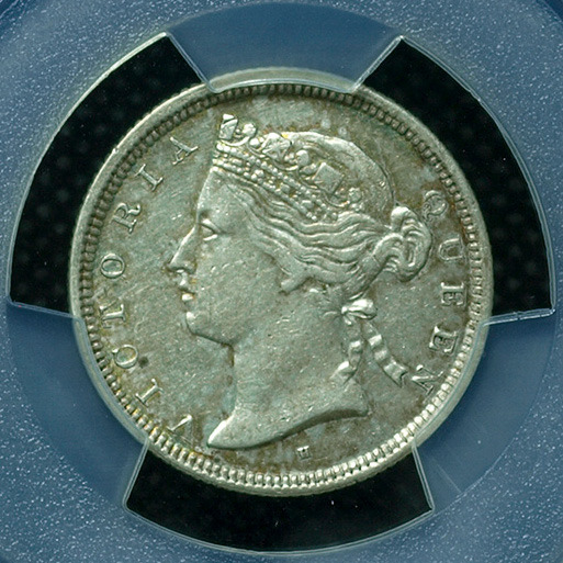 2882【PCGS鑑定品・珍品・特年】英領香港　1900年(H)香港一仙