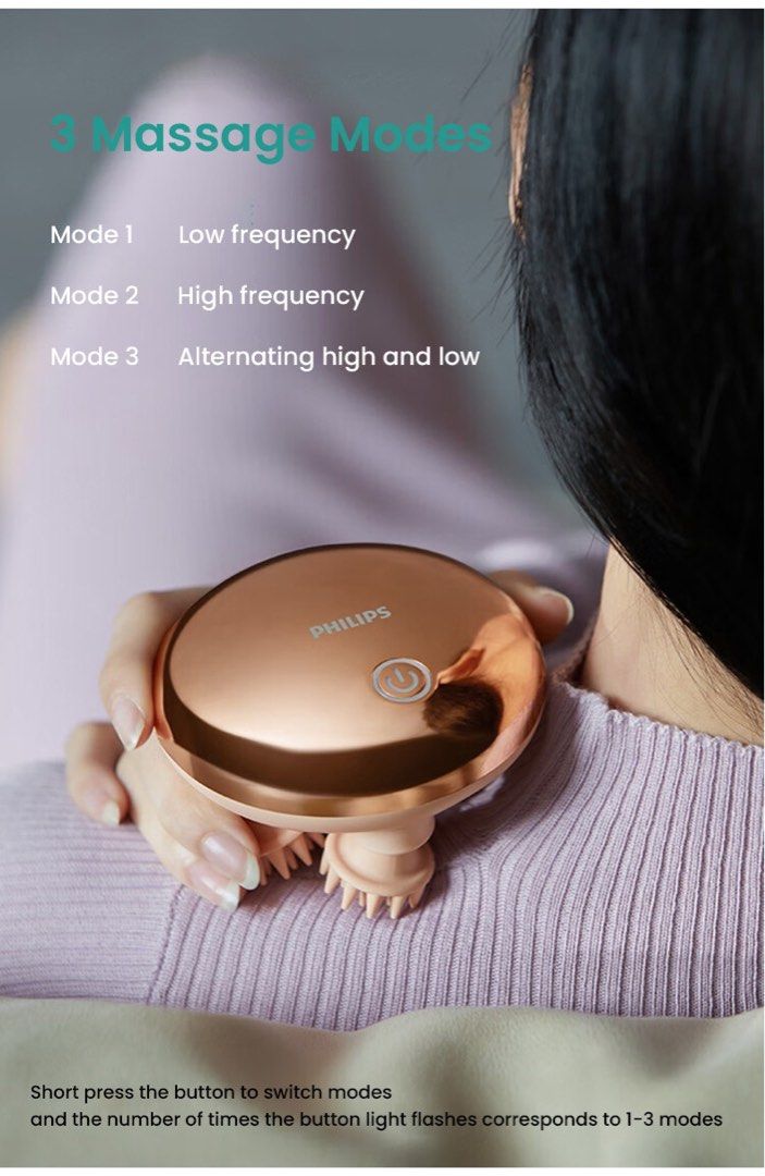 PHILIPS PPM1301PK Mini Head Massager (Category: Massage Devices) located in Manila. Submitted by kisshadg23 (Listing ID 1315160972, Image 3). Description: Description IP67 dustproof and waterproof, supported wet and dry use Both the body and the charging port are applying IPX67 dustproof and waterproof design. The whole machine can be used normally when it is soaked in water, so there is no need to worry about water seepage damaging the performan
