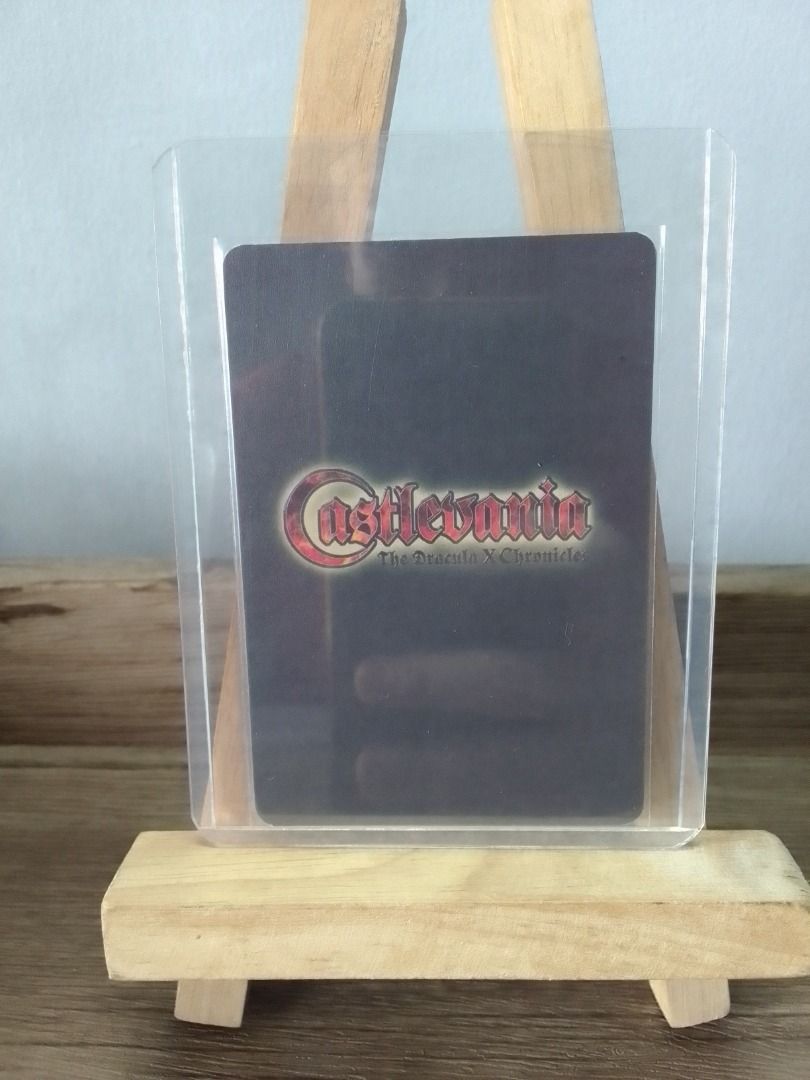 PSP CASTLEVANIA DRACULA X REMAKE ART CARD W/ LOADER - CUSTOM (Category: Raw Singles) located in Mandaluyong City. Submitted by neko.neko21 (Listing ID 1315143296, Image 2). Description: SIZE : 58mm x 83mm x 1mm - FORMAT : Custom-made art card REMARK : - Same scale and thickness to a Japanese Collectible Card (Carddass). - Back to back print. - Smooth front texture. - Matte back texture. - Non-cardboard medium. - Hi-res and clear images. - With to