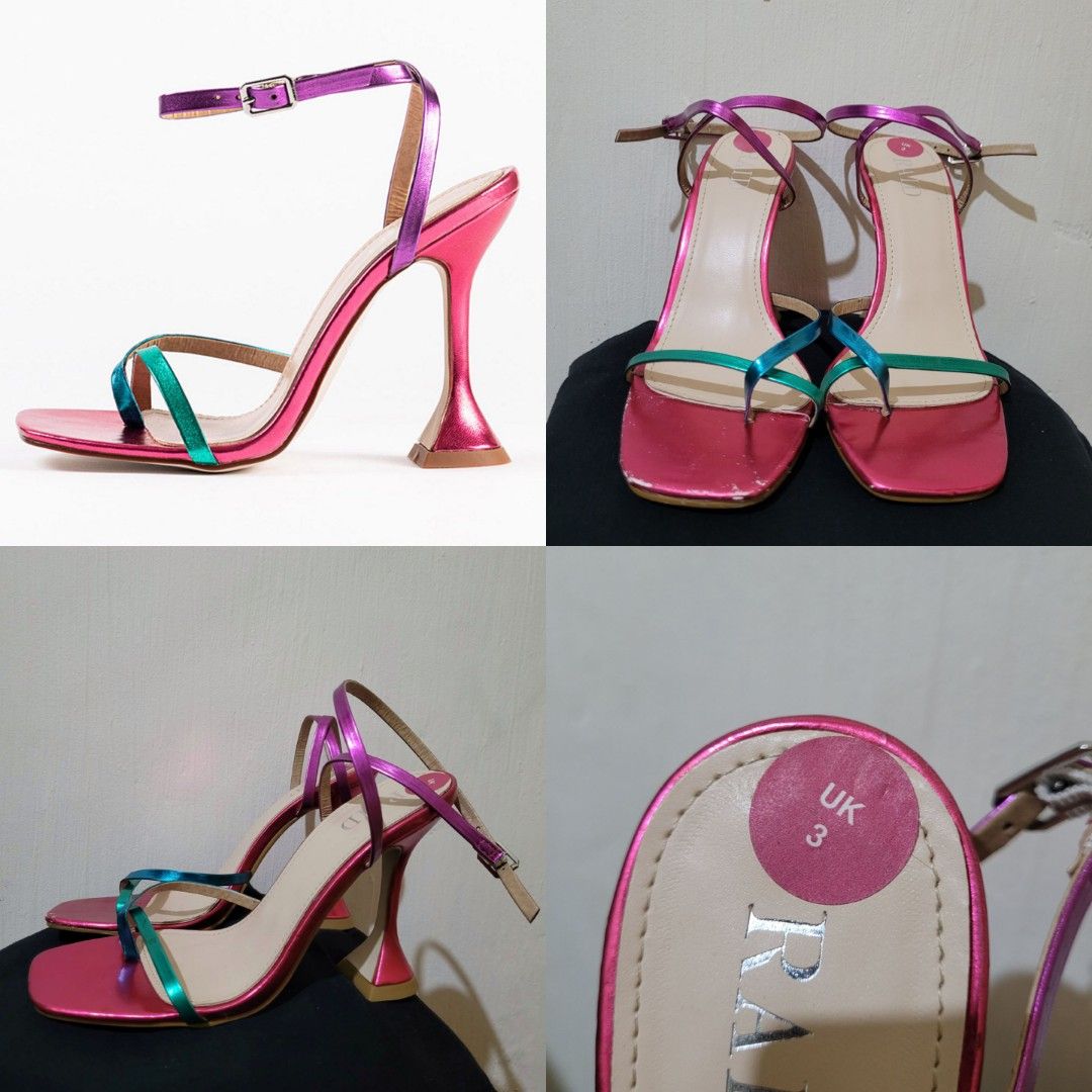 RAID UK Dornea Square Toe Sandals Heels Pink (Category: Heels) located in Quezon City. Submitted by mrjdeclutter (Listing ID 1315224011, Image 1). Description: •❗️ Price still negotiable❗️ •Brand New, worn to fit only • Issues: Minimal scratchings on metallic pink part on right sandals • Send me a message for more details ☺️.