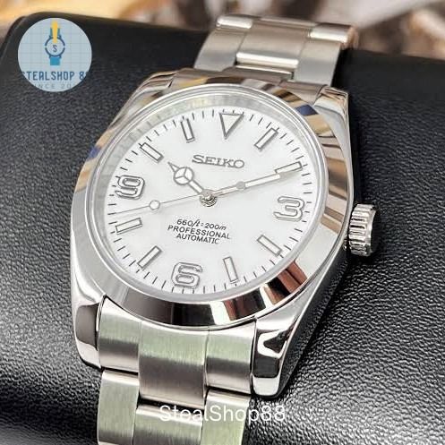 Seiko Mod Explorer White NH35 36mm Rare