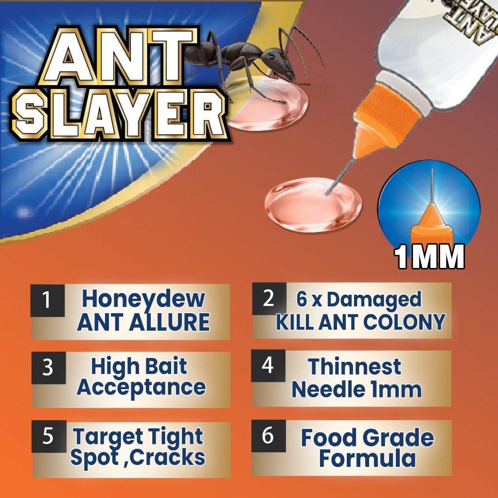 SG FREE 🚚] Antslayer ® Ant Killer - Liquid Ant Bait 30ml Pest Control Ant  Gel l Non Toxic Eco friendly Ants 螞蟻藥, Health & Nutrition, Insect Repellent  on Carousell