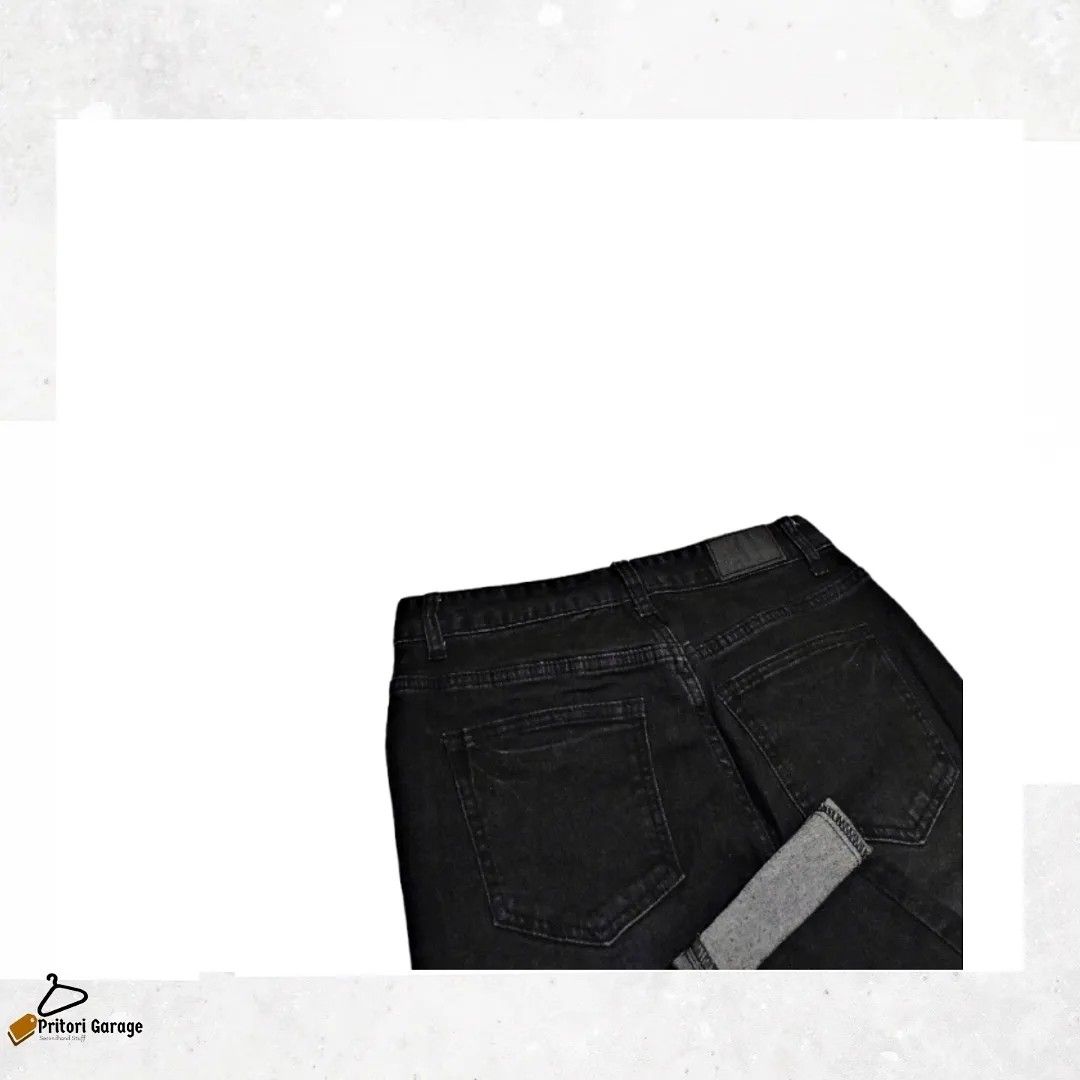 Soft Ankle Jeans Dry Denim Basic S Skinny Fit Black Faded Wash Color ...