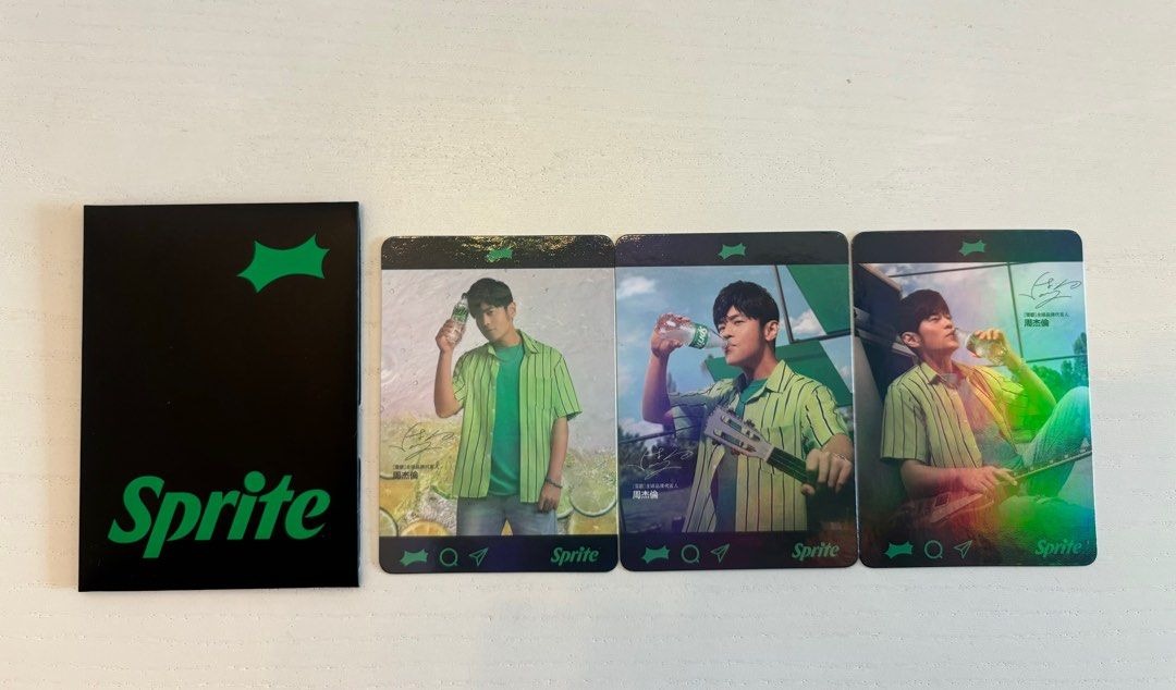 周杰倫雪碧Sprite閃卡 1 set 3張[全新未開], 興趣及遊戲, 收藏品及紀念品, 明星周邊 - Carousell