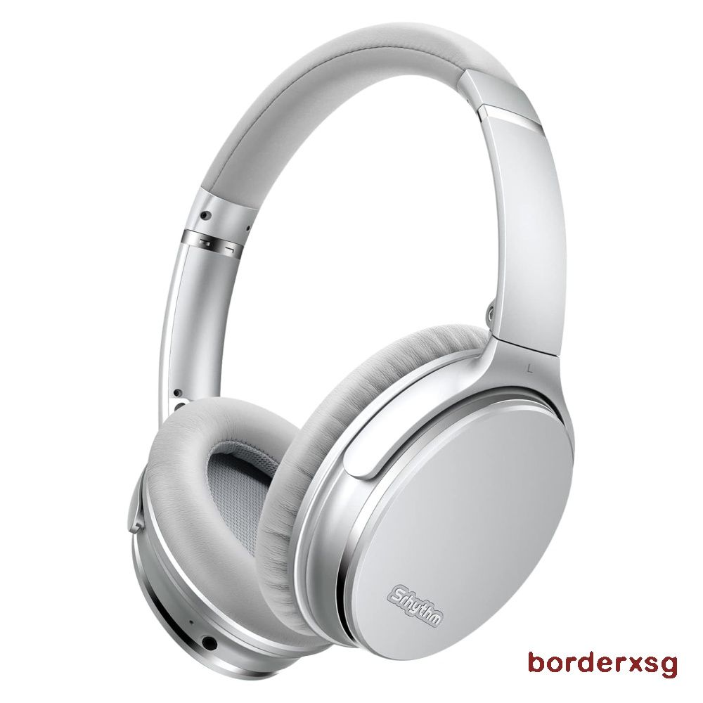 Srhythm NC35 Noise Cancelling Headphones Wireless Bluetooth 5.0 Fast Charge Over Ear Lightweight Headset with Microphones Mega Bass 50 Hours Playtime Silver Audio Headphones Headsets on Carousell