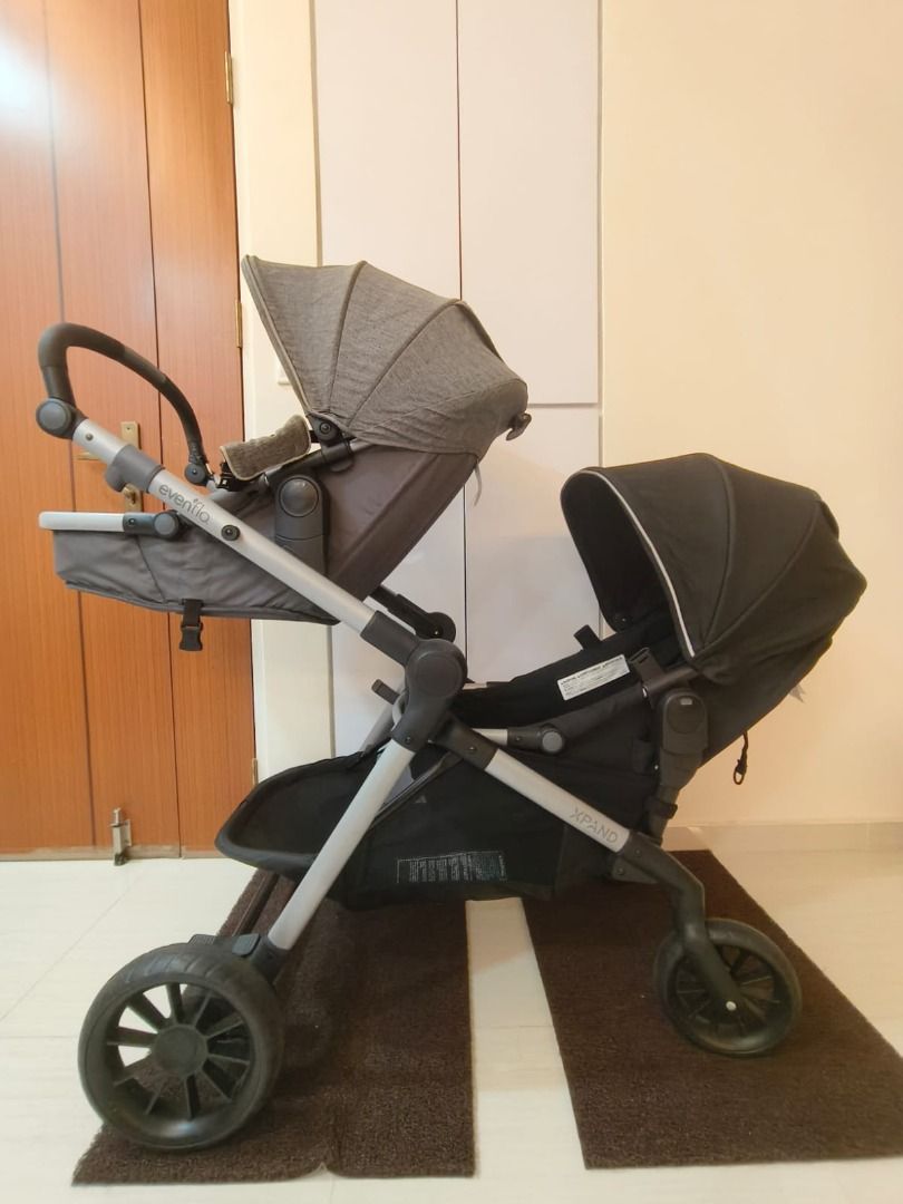 Stroller with twin seats Babies Kids Going Out Strollers on Carousell