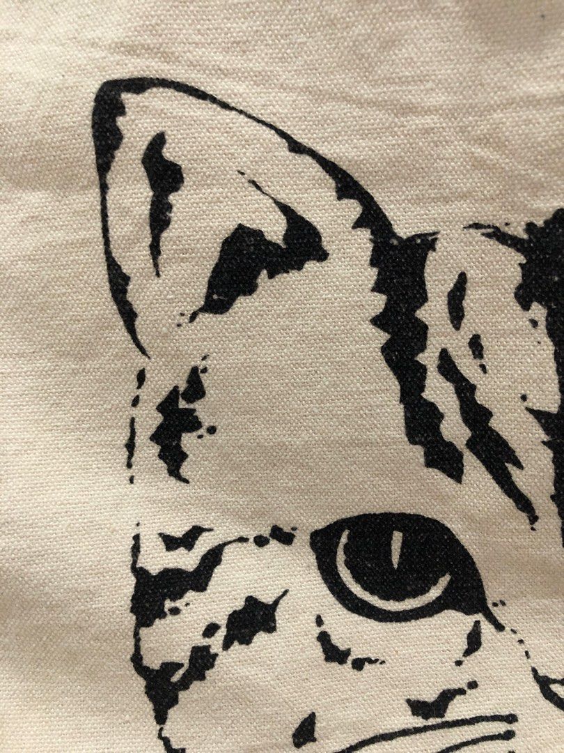 Student Bag Zip ToteCat Head, Women's Fashion, Bags & Wallets