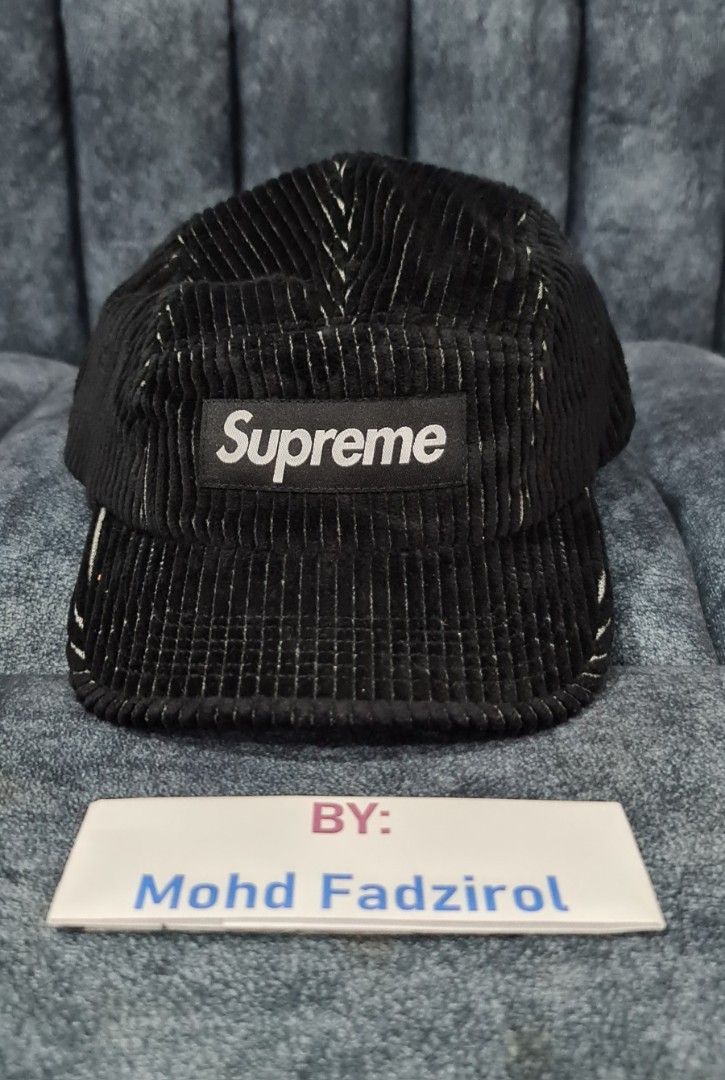 Supreme Corduroy Camp Cap black 23AW 美品 s-l400.jpg