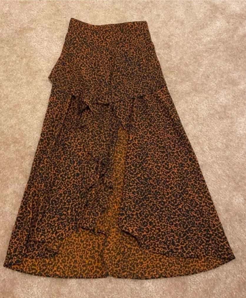 TOPSHOP Leopard Midi skirt