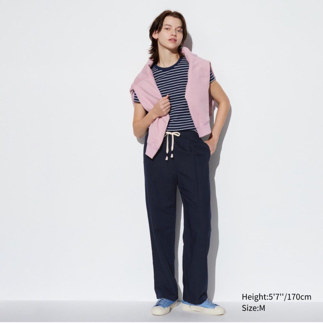 Uniqlo wide leg linen pants 2025