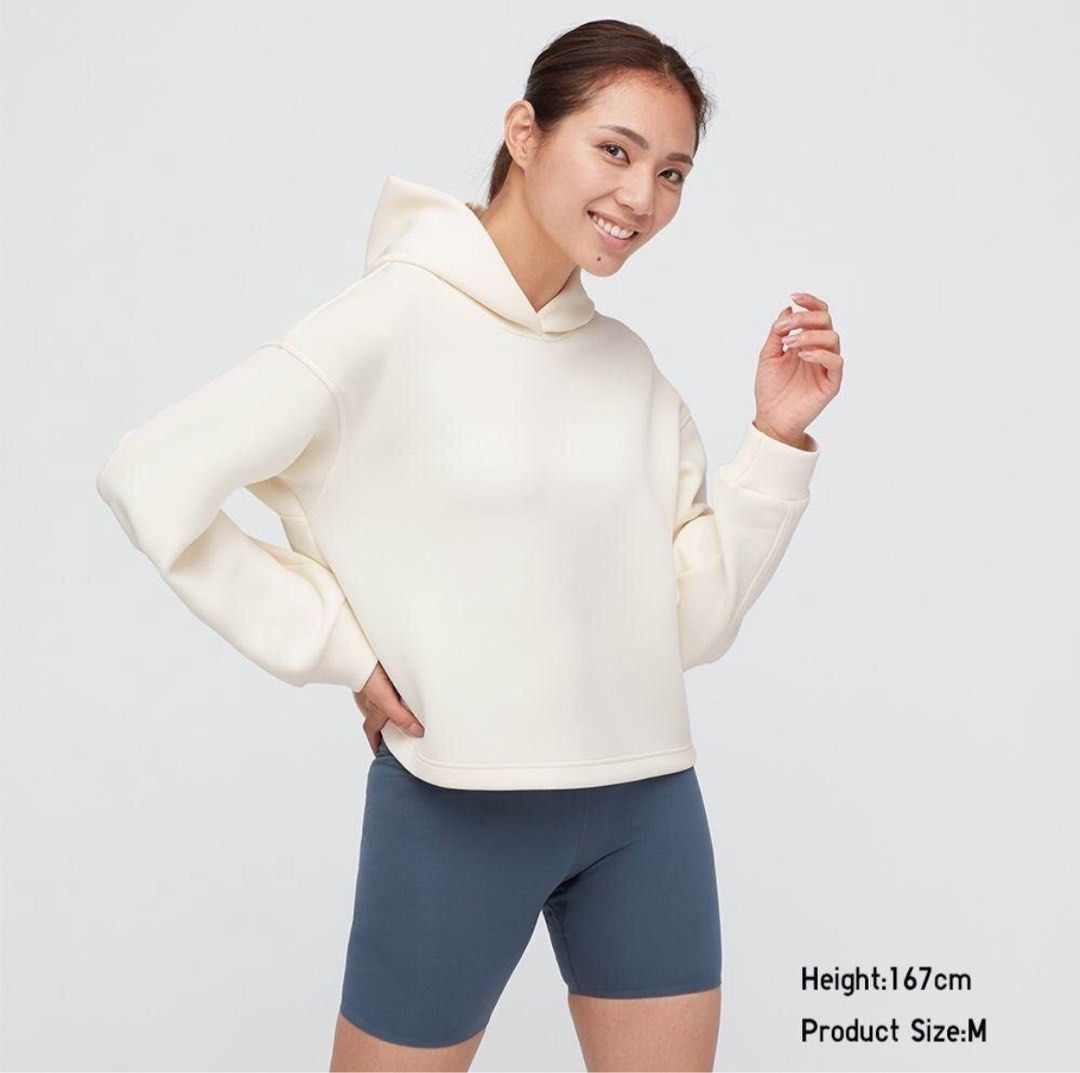 Uniqlo cropped hoodie on sale