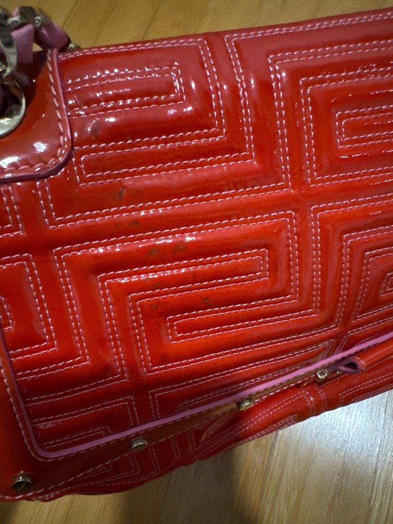 Versace collection leather satchel sale
