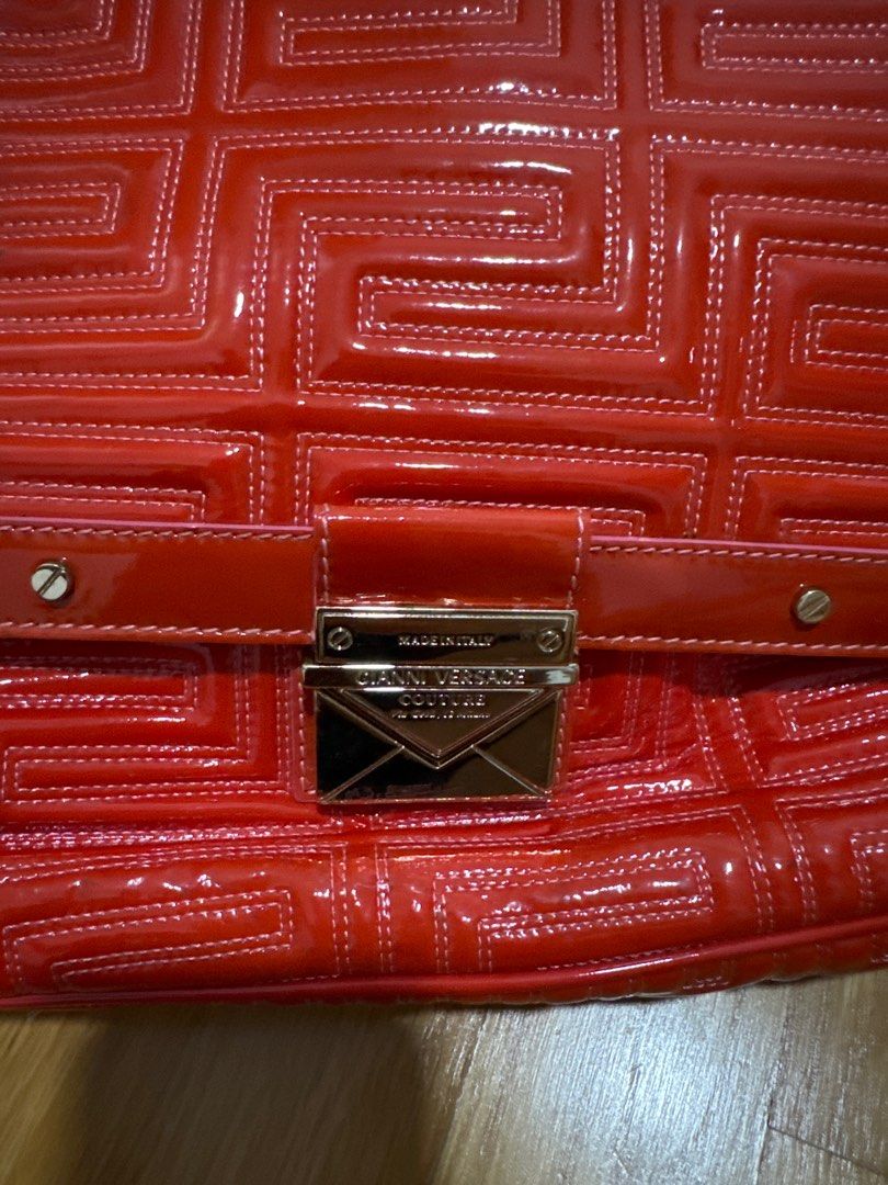 Versace patent leather bag deals