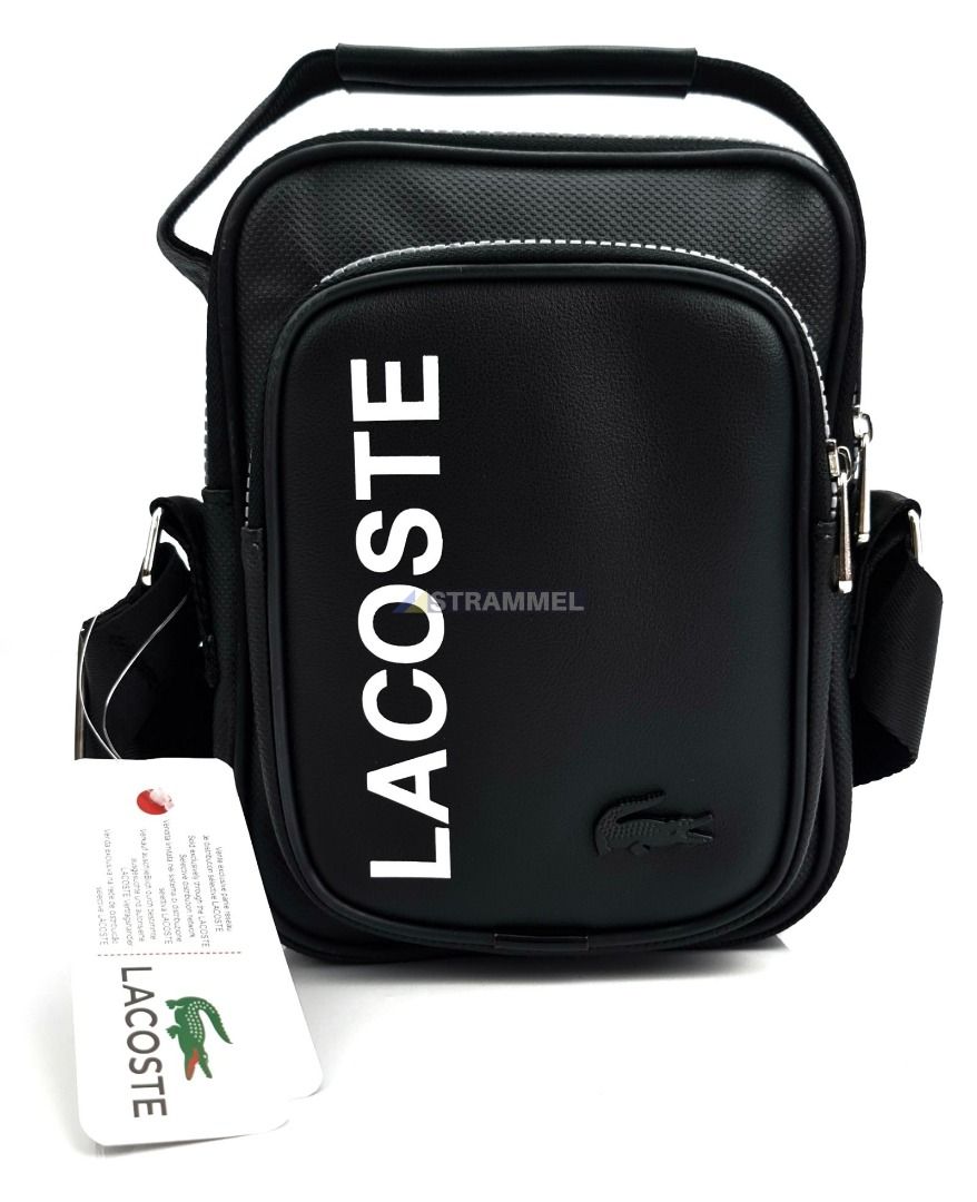 100 Authentic Lacoste Black Sling Crossbody Sling Shoulder Side Pouch Bag Ready Stock Men s Fashion Bags Sling Bags on Carousell