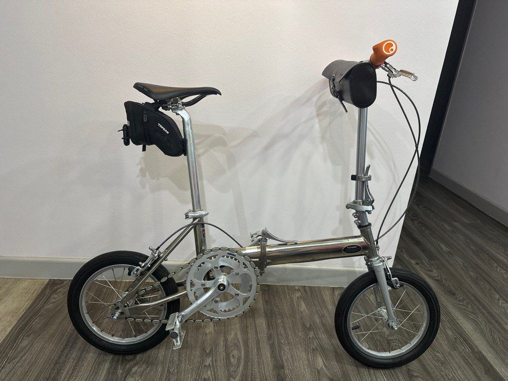 14 Panasonic Titanium foldie 7kg folding bike Japan hand Made bicycle trenkle traincle 7500 lightest Vintage
