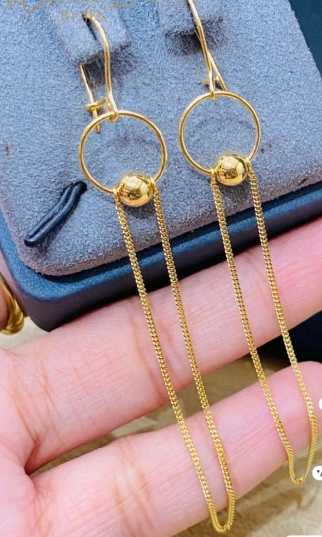 Dangling earrings saudi gold online