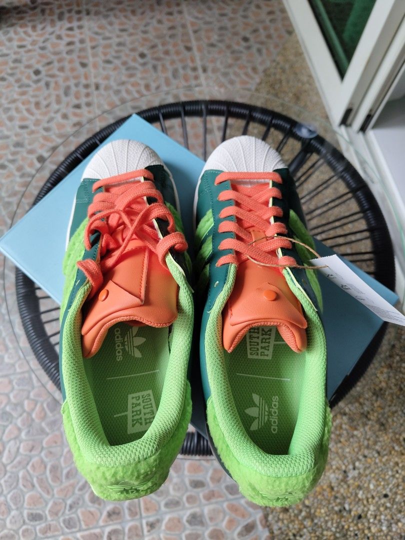 adidas gazelle silver green womens South Park x Adidas Superstar "Kyle"
