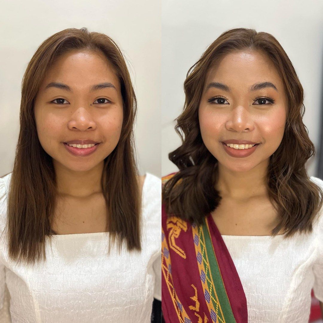 Affordable Hair and Makeup (Category: Face Care) located in Cavite. Submitted by greenteafix (Listing ID 1311999485, Image 3). Description: Posting my sample works of hair and makeup services✨ 🤍Affordable price, high quality service 🤍Perfect for various occassions (graduation, wedding, birthday, etc.) 🤍Taguig and Cavite based 💌DM for more infos/ inquiries #HMUA.
