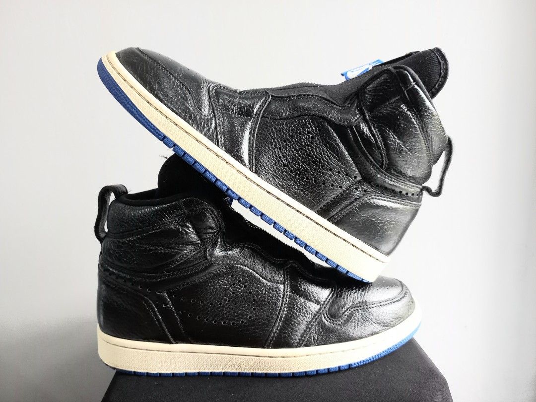 Air Jordan 1 Retro High Zip Black Hyper Royal Fesyen Pria Sepatu Sneakers di Carousell