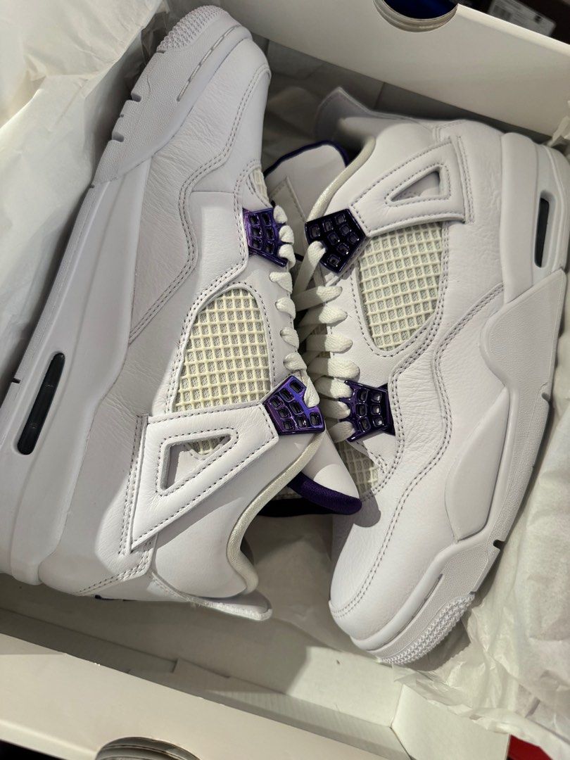 Jordan 4 purple and white top
