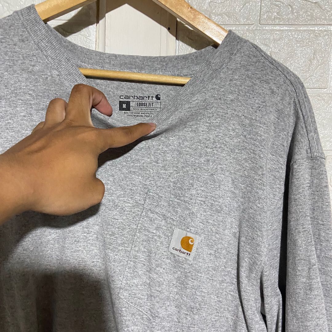 Carhartt Shirt Original (Category: Tshirts & Polo Shirts ) located in Quezon City. Submitted by mattyyyyyyy (Listing ID 1312072268, Image 2). Description: Size medium loose fit (fit to large) Condition: 9.5/10 QC AREA.