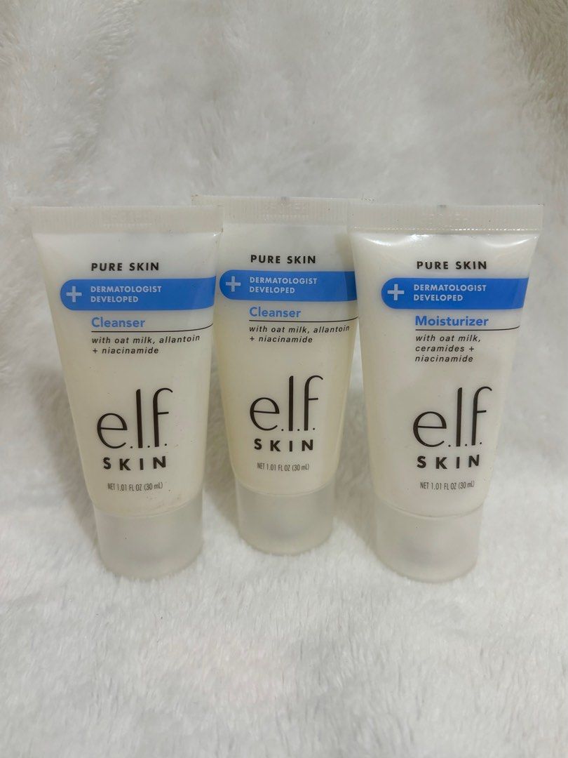 ELF Pure Skin Travel Sizes (Category: Face Care) located in Batangas. Submitted by shop_petrichor (Listing ID 1311949221, Image 1). Description: ELF Pure Skin Travel Sizes Cleanser - Php 100.00 Moisturizer - Php 120.00.