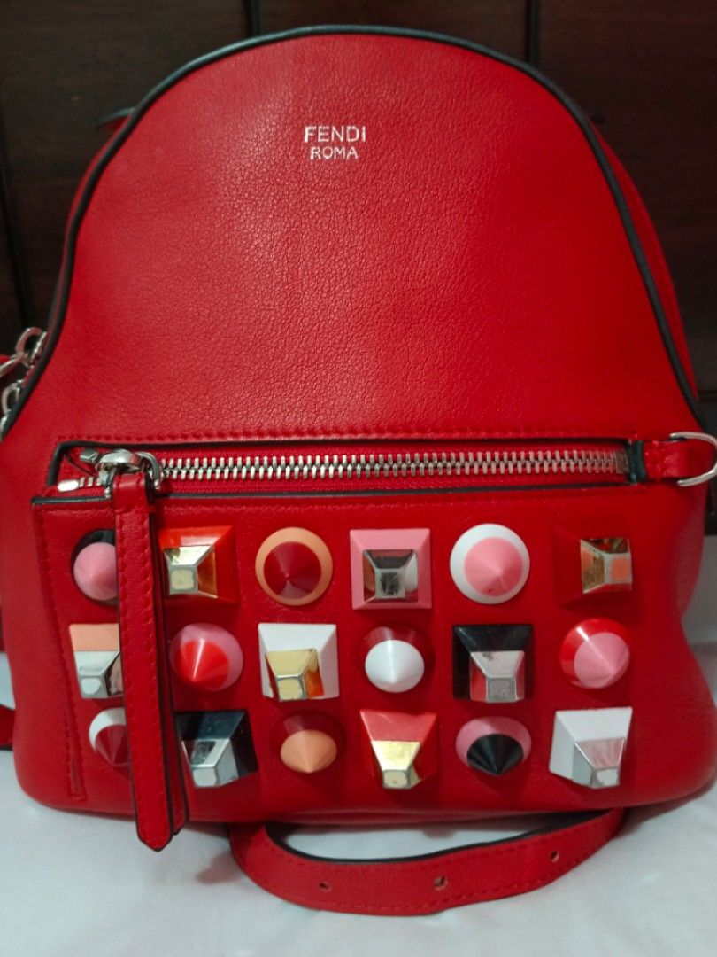Fendi mini backpack (Category: Luxury Bags & Wallets) located in Legazpi City. Submitted by georgepineda791 (Listing ID 1311929891, Image 1). Description: FF Underzip, with Etiketa. Shows minimal signs of usage with slight fading on front studs.