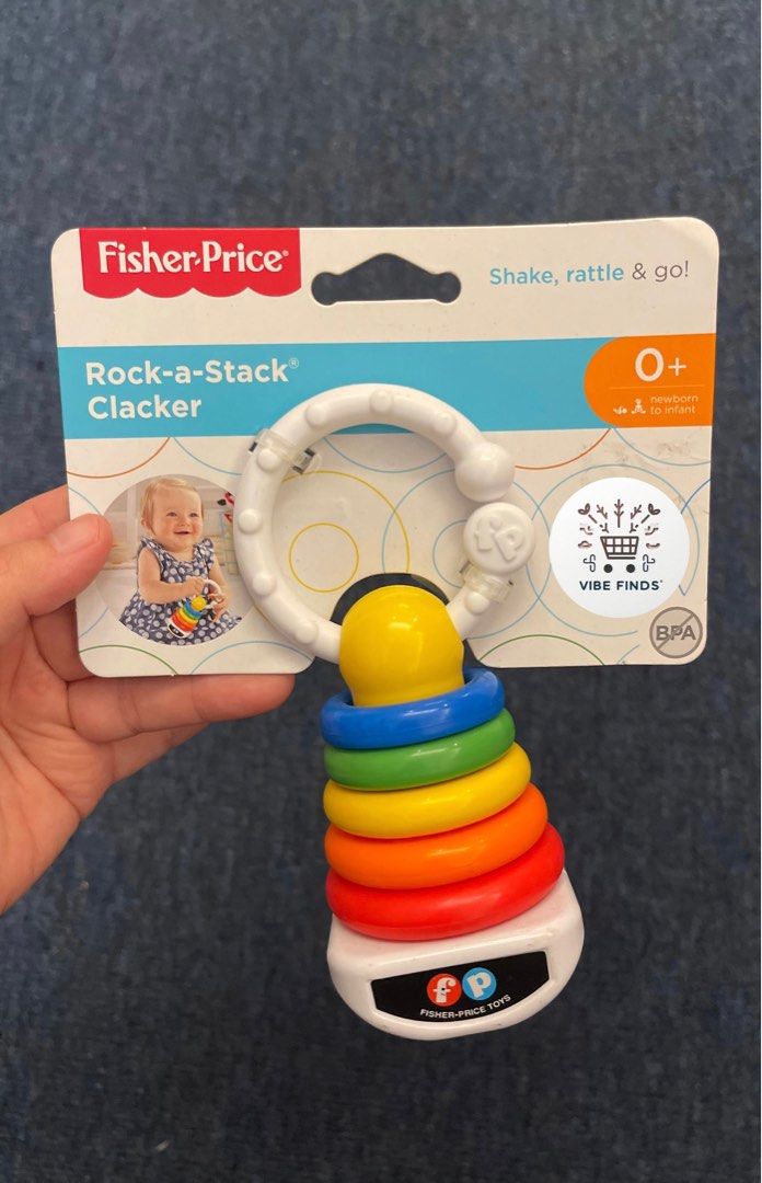 Fisher Price Rock A Stack Clacker 0M Babies Kids Infant Playtime on Carousell