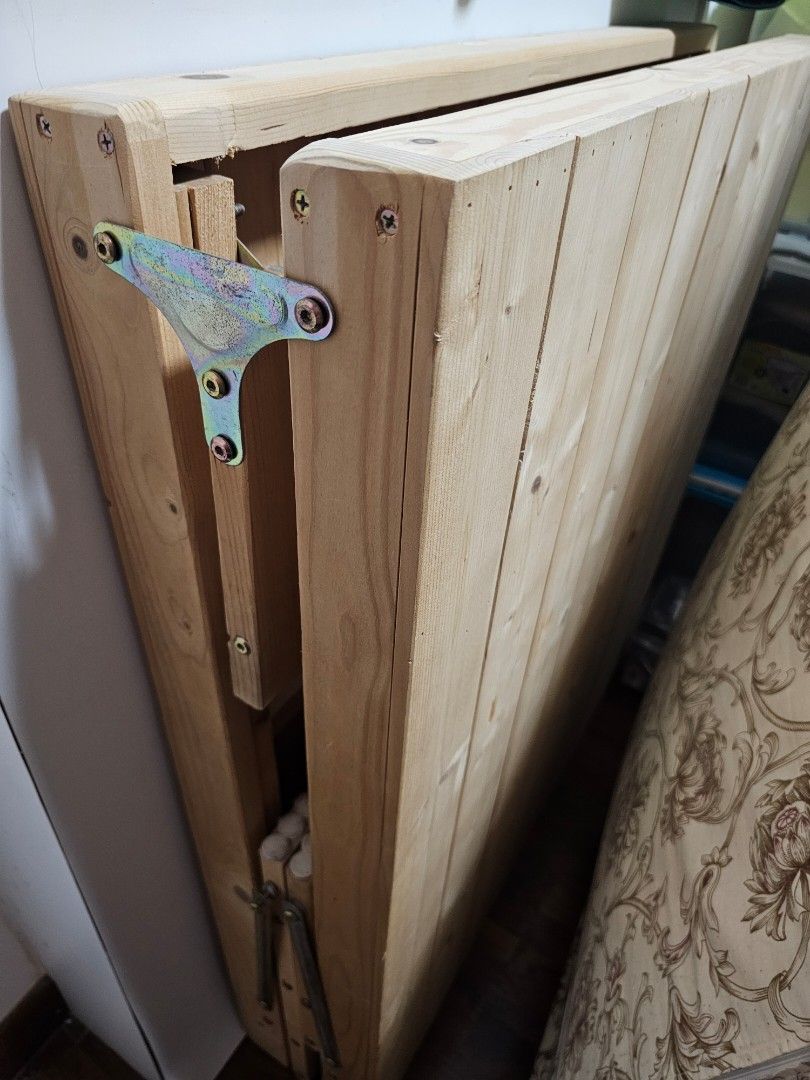 Foldable bed frames (Category: Bed Frames & Mattresses) located in Singapore. Submitted by acidstomper13 (Listing ID 1312039340, Image 1). Description: help a friend to sell..