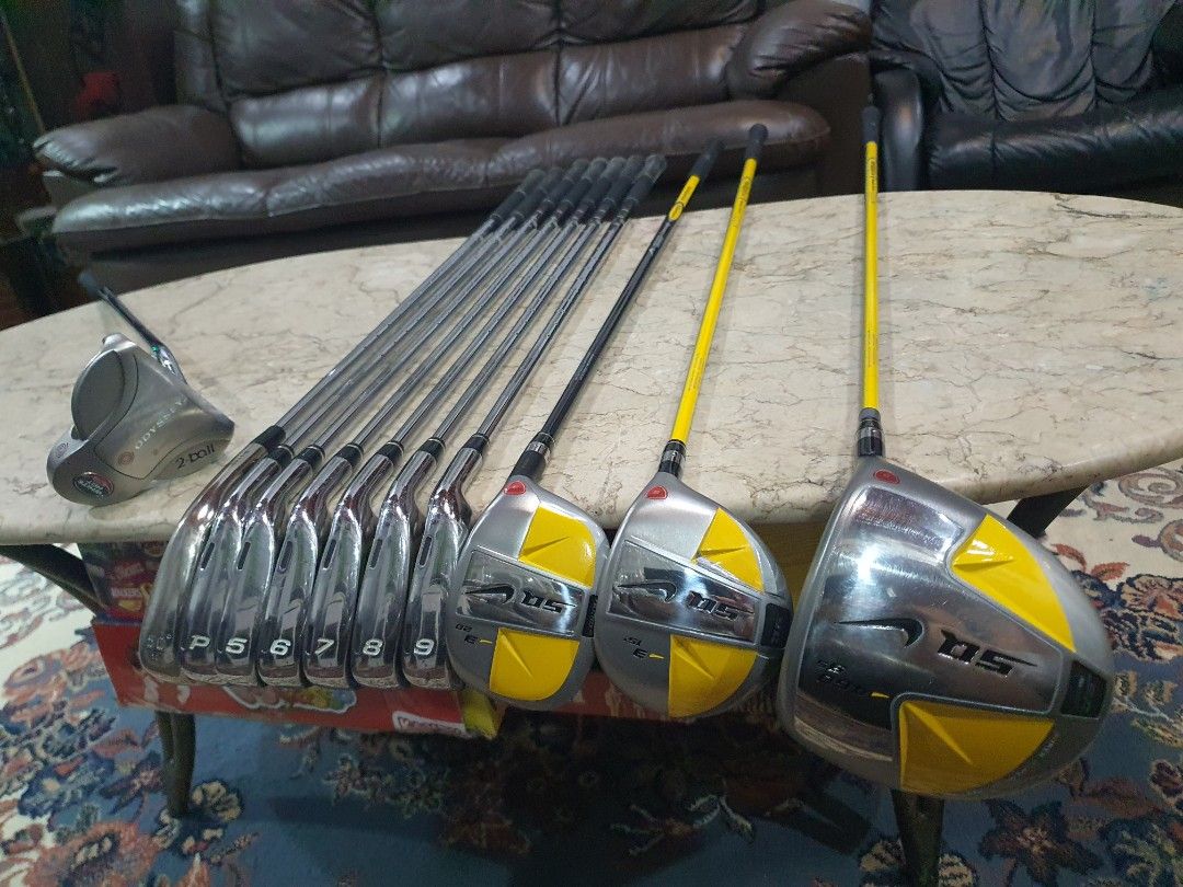 Golf Nike Set (Category: Golf) located in Paranaque City. Submitted by manilagolfmarket (Listing ID 1312064969, Image 1). Description: For Sale Nike Golf Set. Nike CCI S flex stee shaft irons Nike SQ woods Nike SQ driver Odyssey 2 ball putter bag included for only 32.9k in good condition. pick up Bf Paranaque or add shipping.