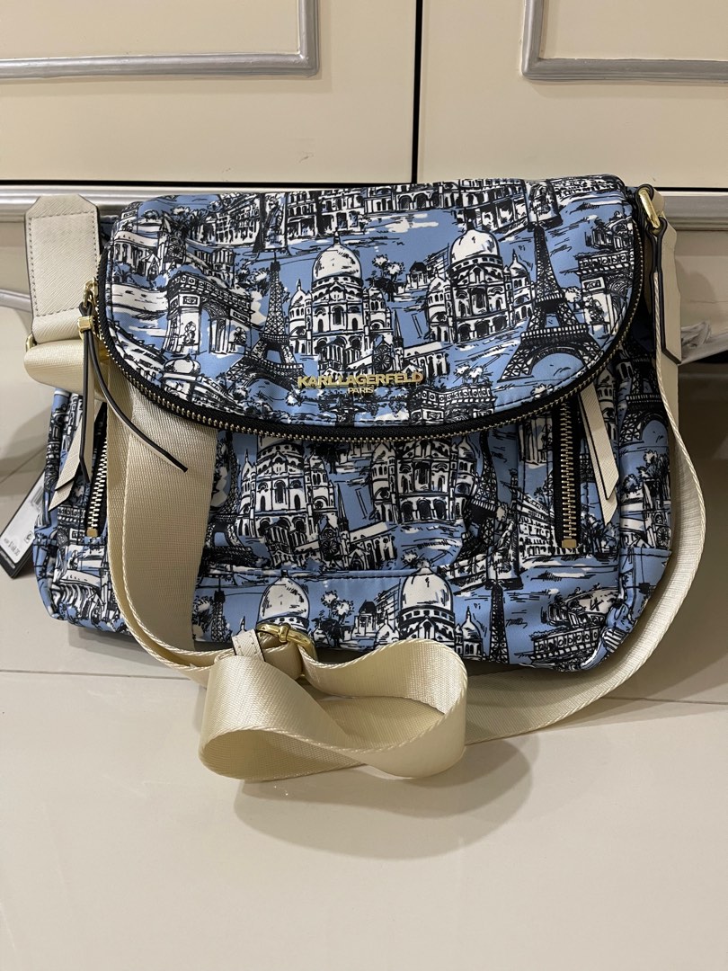 Karl Lagerfeld Paris Cara Flap Messenger Bag, Women's Fashion