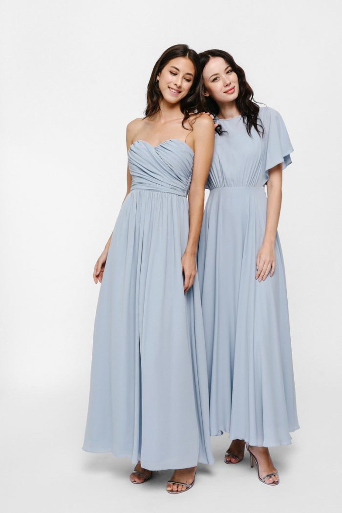 Love Bonito Feldrine V-back flutter sleeve maxi bridesmaid dress x 3,  Women's Fashion, Dresses & Sets, Dresses on Carousell