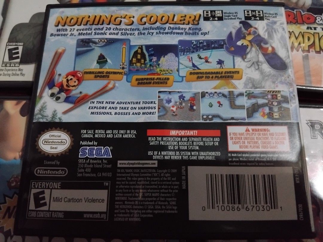 Mario and sonic at olympic winter games ds