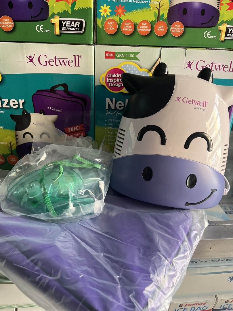 Nebulizer (Category: Baby Monitors) located in Quezon City. Submitted by noblebear_da8751 (Listing ID 1312047207, Image 3). Description: nebulizer machine character available Jerry ,molly cow and penguin same day delivery cop cod g cash and Bank transfer payment.