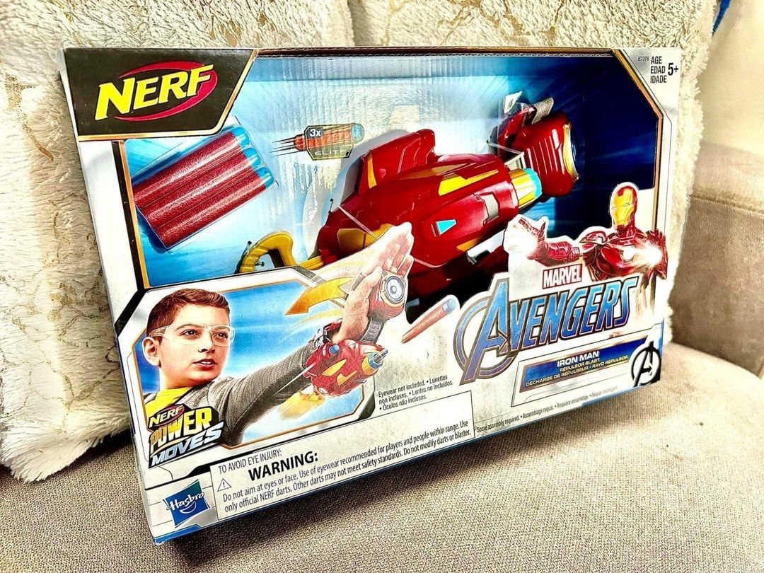 Nerf Avengers Ironman Repulsor Blast (Category: Action & Battle Toys) located in Taytay. Submitted by michidc (Listing ID 1311964038, Image 1). Description: Nerf Power Moves Avengers Ironman Repulsor Blast 850 only!!!😍 Srp 1,399.75 Sari-Saring Tinda.