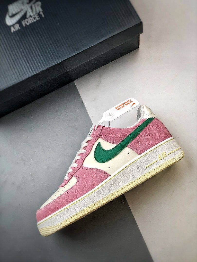 pink green white air force 1