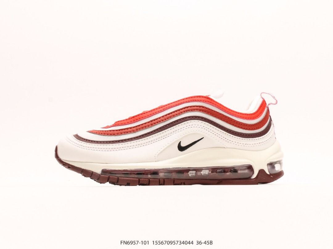 Nike Air Max 97 White Dune Red FN6957 101 shoes us 5 us 11 Babies Kids Babies Kids Fashion on Carousell