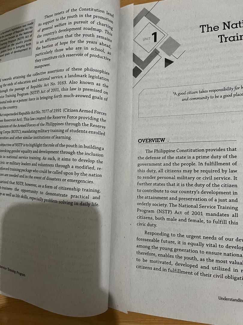 NSTP book (Category: Textbooks) located in Caloocan City. Submitted by kaiksa (Listing ID 1312030630, Image 2). Description: - no highlights & writings - may missing 2 activities lang - negotiable.