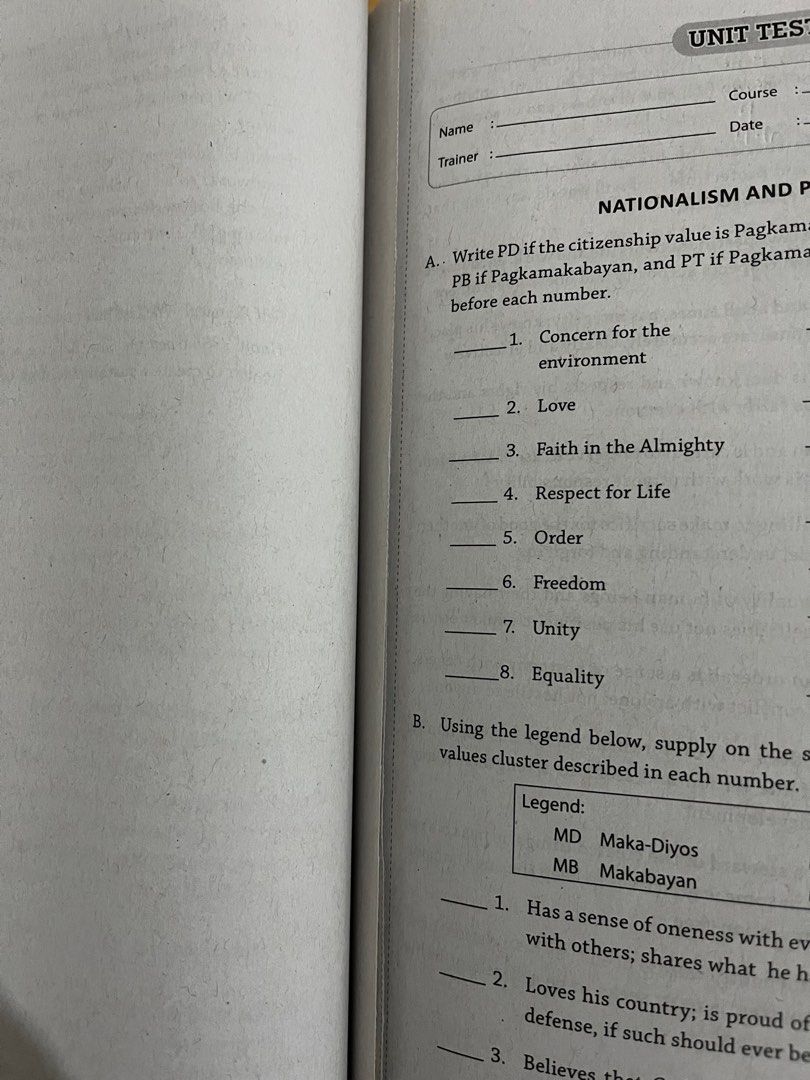 NSTP book (Category: Textbooks) located in Caloocan City. Submitted by kaiksa (Listing ID 1312030630, Image 3). Description: - no highlights & writings - may missing 2 activities lang - negotiable.