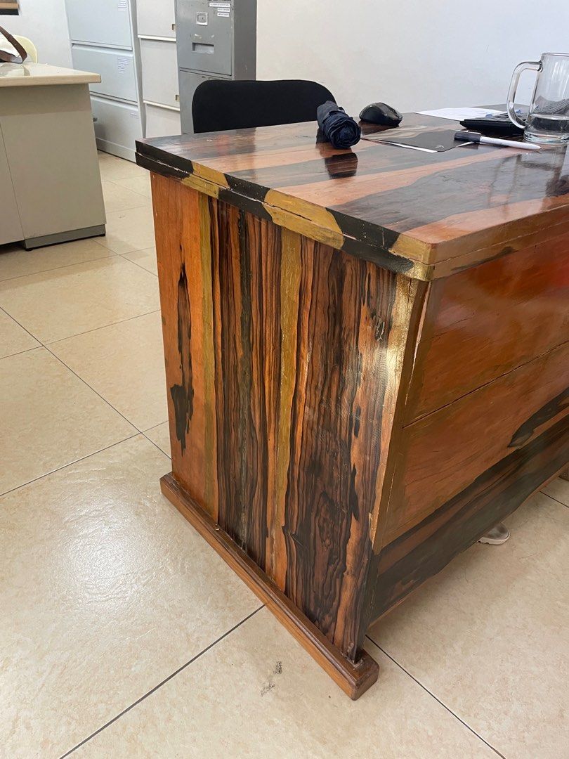 SALE ‼️ Office study computer desk wooden table (Category: Tables & Sets) located in Bacoor. Submitted by yournewfavorite (Listing ID 1311994902, Image 3). Description: W: 23 in L: 43 in H: 29 in slightly nego.
