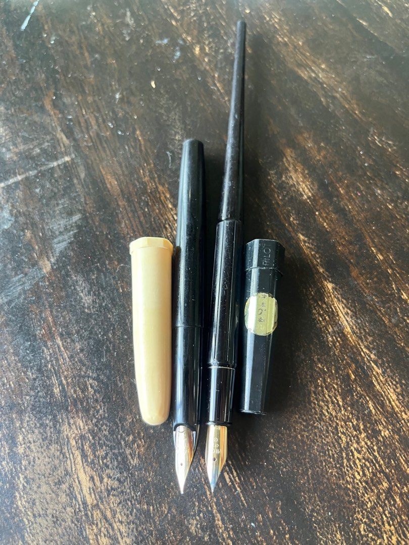 Pilot Fountain Pens (Category: Stationery & School Supplies) located in Pasay City. Submitted by beye01 (Listing ID 1311925032, Image 1). Description: 1 lot fountain Pilot fountain pens. OBO. 1- 14k-585 1- H978 1- SVP - 20FB Selling as lot. Needs ink replacement. Please check out my other items for sale. Thanks!.
