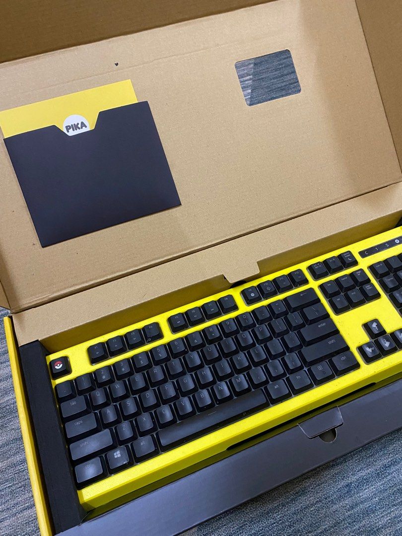 Razer Backlit Keyboard PIKACHU Limited Edition, Computers & Tech, Parts
